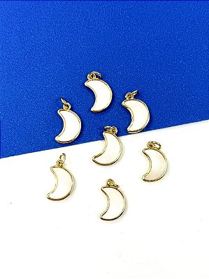 Pingente Lua Madreperola - 01 unid - semijoia