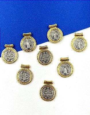 Pingente Passante Sao Bento 2 Cores - 01 unid - semijoia