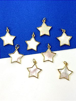 Pingente Estrela Madreperola - 01 unid - semijoia