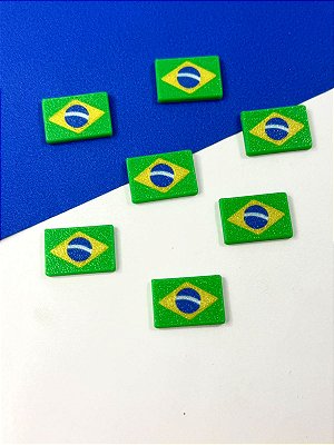 Pingente Passante Bandeira do Brasil - 01 unid