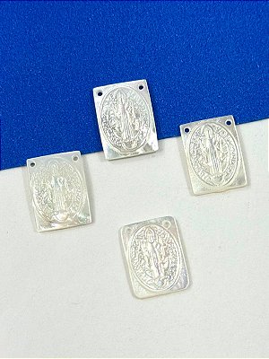 Escapulario Madreperola Sao Bento - 01 unid