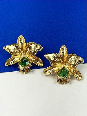 Brinco Flor com Zirconia - o par