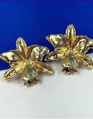 Brinco Flor com Zirconia - o par