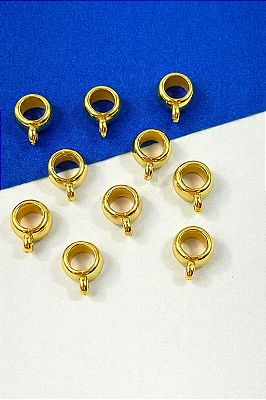Canequinha 10mm Ouro - 10pçs