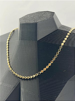 Colar moedinha 40cm Banho Ouro 2 milésimos com verniz italiano - 1 unidade