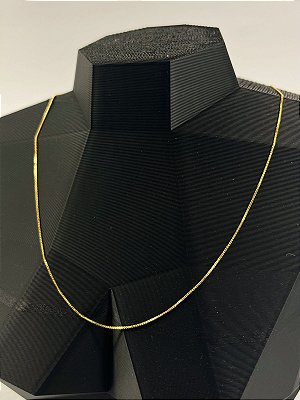 Colar Veneziana Semijoia Banho ouro 5 milésimos - medida 45cm mais 5cm extensora - tipo joia bitola 0,60mm