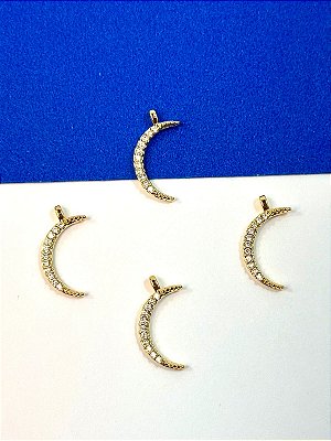 Pingente Lua Cravejado - 01 unid