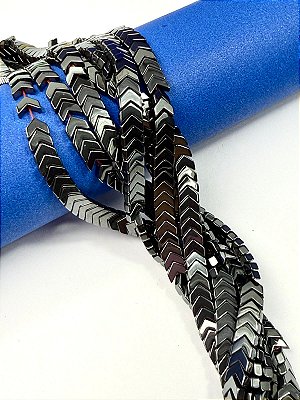 Fio Hematita Grafite Flecha 6mm - O Fio