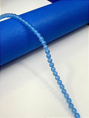 Fio De Pedra 4Mm Jade Azul - O Fio