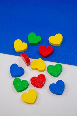Pingente Passante Coração - cores sortidas -12pçs