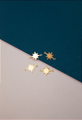 Pingente Estrela Ouro 2 Saídas - 01 und