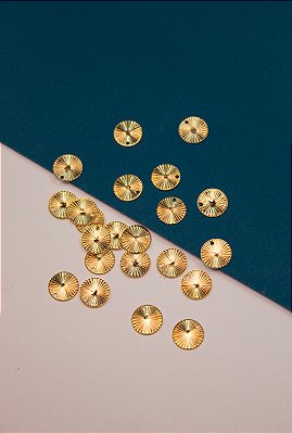 Pingente Redondo Detalhado Ouro - 01 und