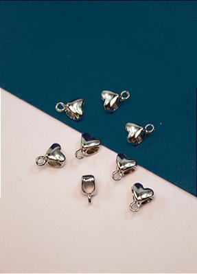 Canequinha Coração 10Mm Niquel - 01 Und