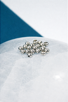 Entremeio Rondele 3Mm Aço Inox - 50 Pçs