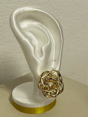 Brinco Orgânico ouro com tarraxa - 1 par