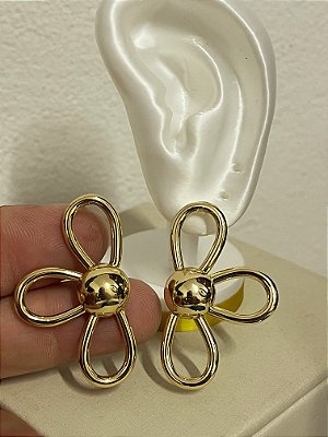 Brinco Orgânico ouro com tarraxa - 1 par