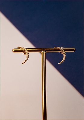 Brinco Lua Cravejado - o par