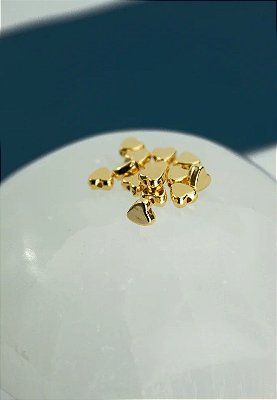 Entremeio Coracao Ouro - 10Pçs
