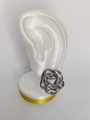 Brinco Flor niquel - 1 par