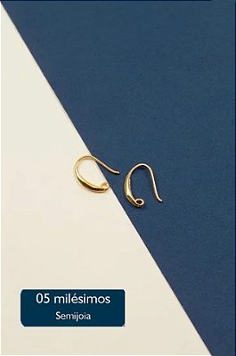 Base de Brinco Ouro Semijoia 5 milesimos - 01 par