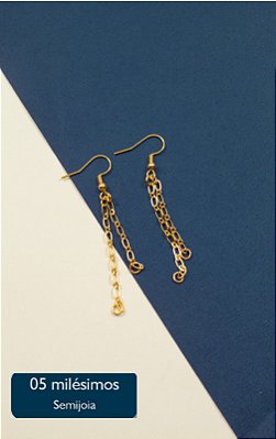 Base de Brinco Ouro Semijoia 5 milesimos - 01 par