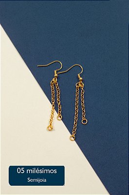 Base de Brinco Ouro Semijoia 5 milesimos - 01 par