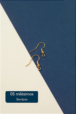 Base de Brinco Ouro Semijoia 5 milesimos - 01 par