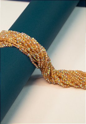 Fio Cristal 1mm Vidro Facetado - O Fio