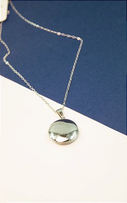 Colar Aço Inox Cadeado com Relicario - antialergico - 1 Unidade