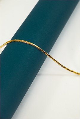 Fio Hematita Dourada 2mm- O Fio