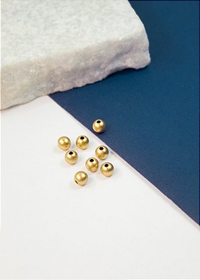 Entremeio Bolinha 6mm Fosca - 10pçs