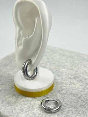 Brinco Argola Click aço inox - 1 par