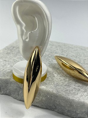 Brinco Organico banho ouro - 1 par