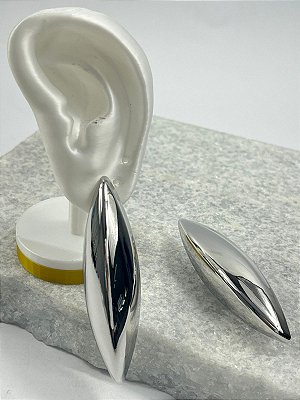 Brinco Organico banho niquel - 1 par