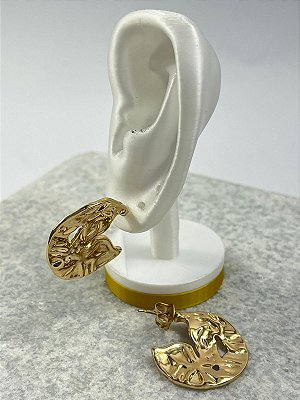 Brinco Organico banho ouro - 1 par