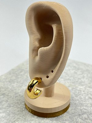 Brinco Argola Aço Inox dourado - antialergico - 1 par