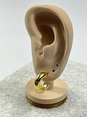 Brinco Argola Aço Inox dourado - antialergico - 1 par