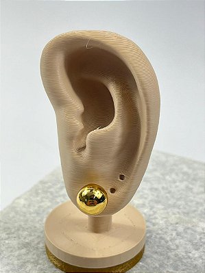 Brinco Bola Aço Inox dourado - antialergico - 1 par