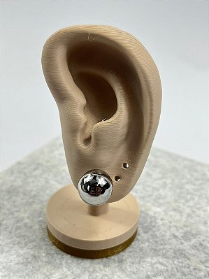 Brinco Bola Aço Inox - antialergico - 1 par