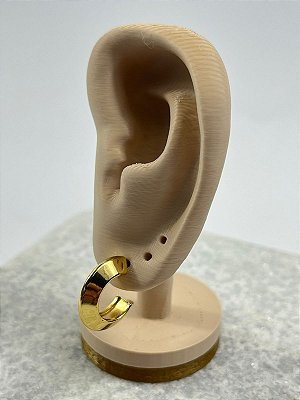 Brinco Argola Aço inox Dourada - 1 par