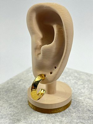 Brinco Argola Aço inox Dourada - 1 par