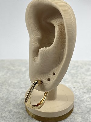 Brinco Argola quadrado banho ouro - 1 par