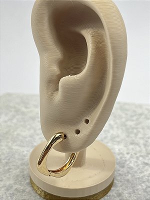 Brinco Argola quadrado banho ouro - 1 par