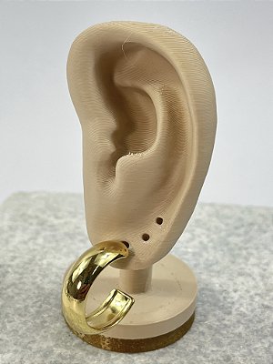 Brinco Argola Aço inox Dourado - 1 par