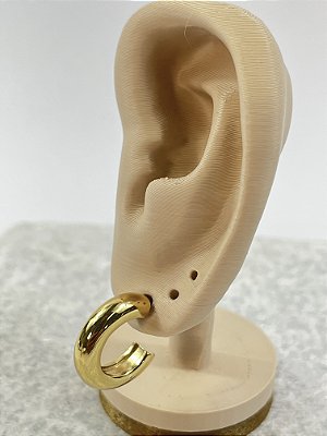 Brinco Argola Aço inox dourado - 1 par