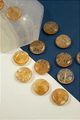 Pingente Redondo Pedra Quartzo Rutilado - 01 und