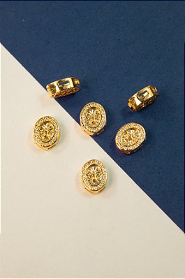 Pingente Divino Cravejado Ouro - 01 Unid