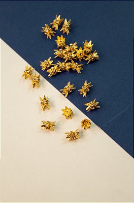 Tulipa com rondele cristal 6mm - 1 Unid