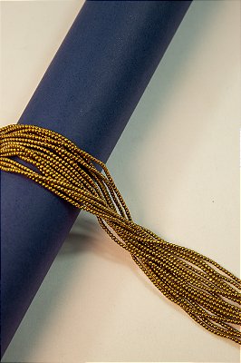 Fio Hematita Dourada Bolinha 1,5mm - O Fio