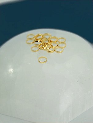 Entremeio Disco 5Mm Ouro - 100Pçs